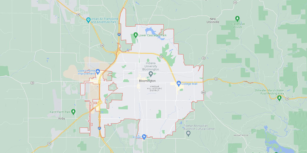 Area Map Of Bloomington
